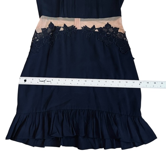 For Love And Lemons Women’s Sz XS Black Mesh Square Neck Mini Dress - Picture 13 of 15